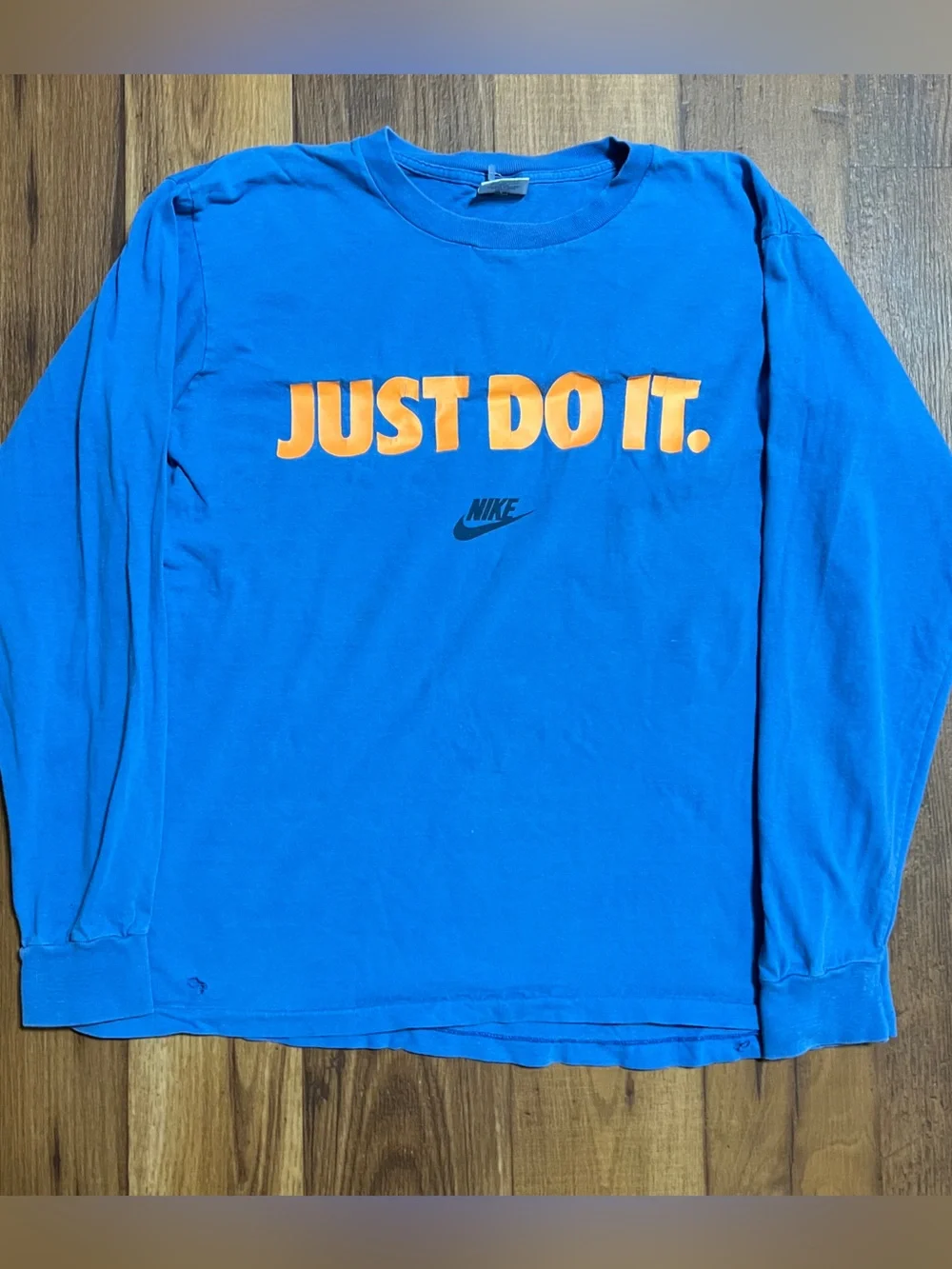 Vintage Nike T shirt Men’s Size Large Just Do It Long Sleeve 80s Made In USA